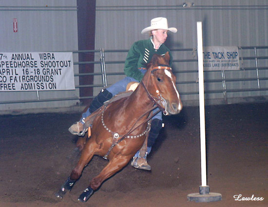 Cowgirl In The Money - Pole Bending performance photo
