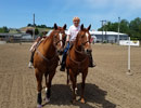 Fuzzy Magic 8 years, with Horse Perky and her rider Pat